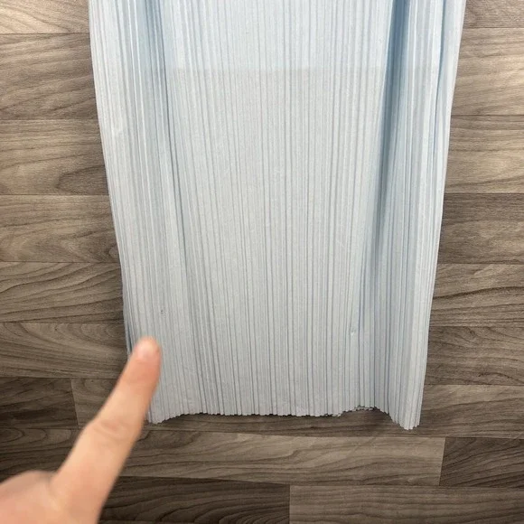 A New Day Maxi Dress Womens Large Blue Ribbed Sleeveless Round Neck Lagenlook - Picture 11 of 15